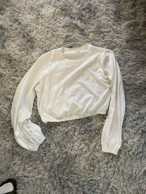 Wilfred Sz Med cropped balloon sleeved shirt
